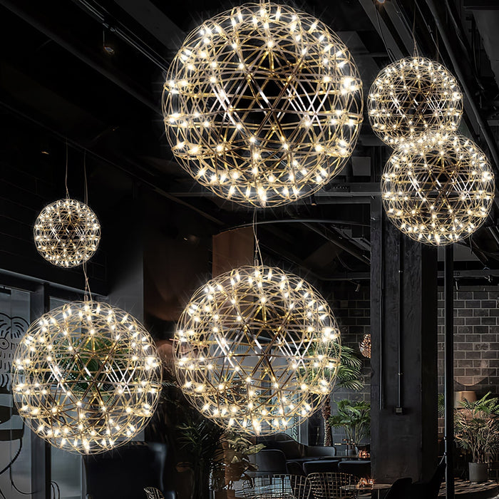 Silver Spark Ball Pendant Light Vakkerlight