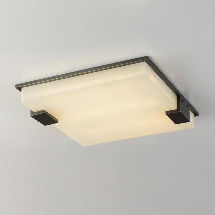 Square Alabaster Ceiling Lamp Vakkerlight
