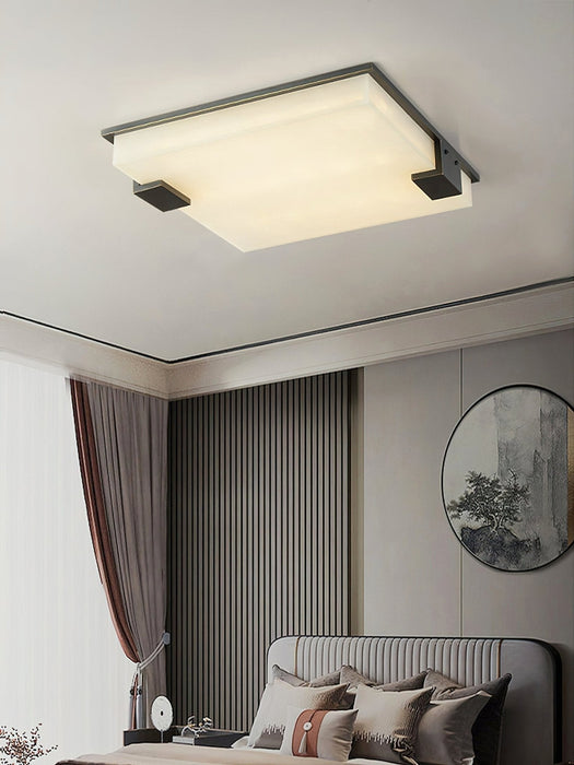 Square Alabaster Ceiling Lamp Vakkerlight
