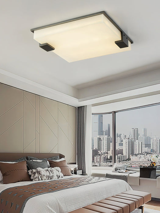 Square Alabaster Ceiling Lamp Vakkerlight