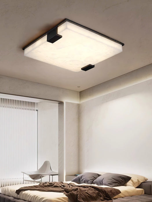 Square Alabaster Ceiling Lamp Vakkerlight