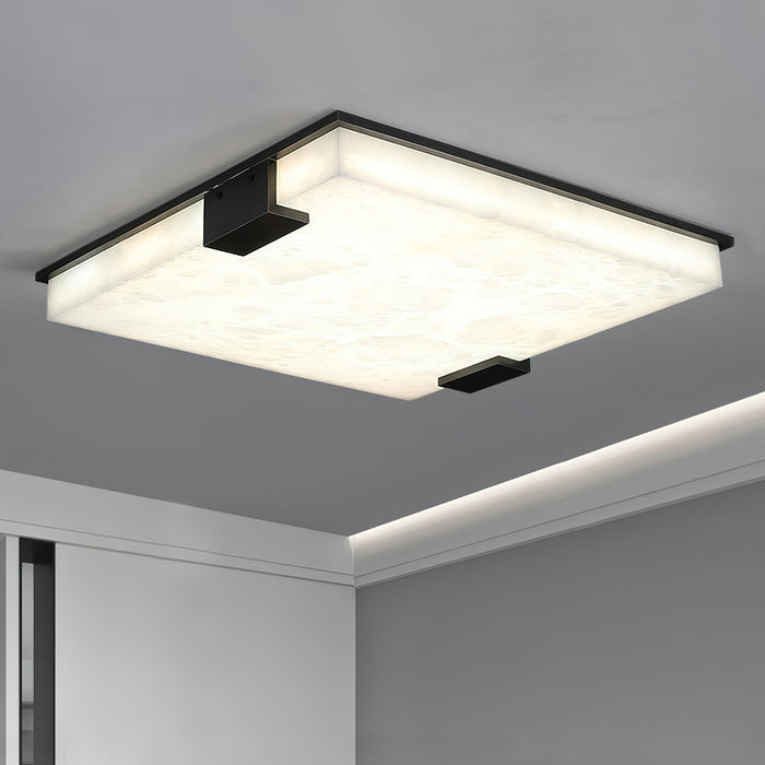 Square Alabaster Ceiling Lamp Vakkerlight