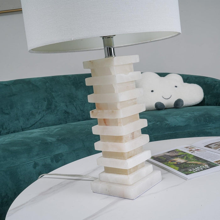 Stacked Alabaster Table Lamp Vakkerlight