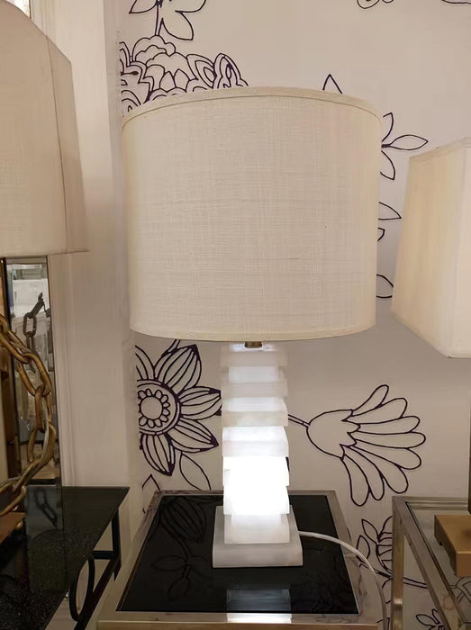 Stacked Alabaster Table Lamp Vakkerlight