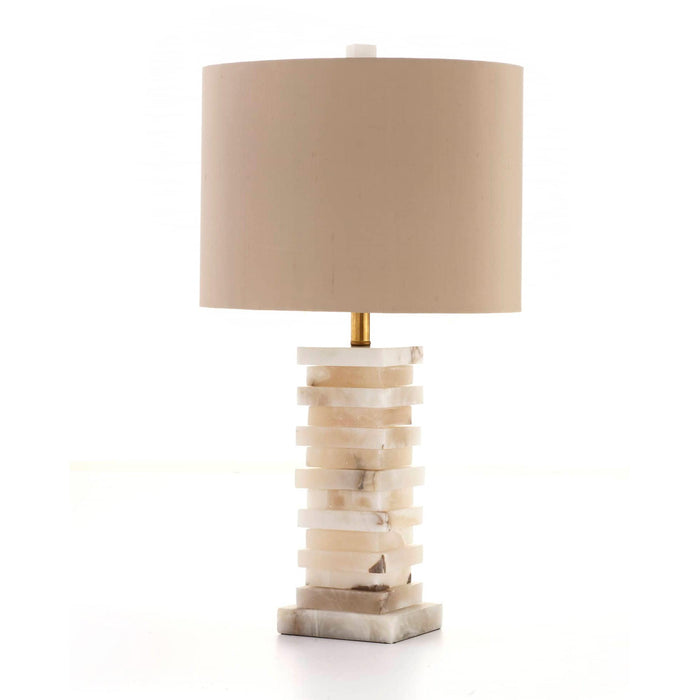 Stacked Alabaster Table Lamp Vakkerlight