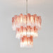Pink Glass Tubes Chandelier Vakkerlight