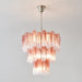 Pink Glass Tubes Chandelier Vakkerlight
