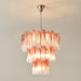 Pink Glass Tubes Chandelier Vakkerlight