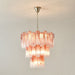 Pink Glass Tubes Chandelier Vakkerlight
