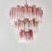 Pink Glass Tubes Chandelier Vakkerlight
