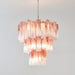 Pink Glass Tubes Chandelier Vakkerlight