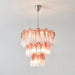 Pink Glass Tubes Chandelier Vakkerlight