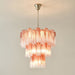 Pink Glass Tubes Chandelier Vakkerlight