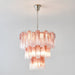 Pink Glass Tubes Chandelier Vakkerlight