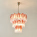 Pink Glass Tubes Chandelier Vakkerlight