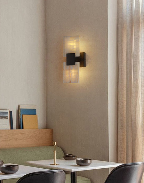 Strata Shift Alabaster Wall Lamp Vakkerlight