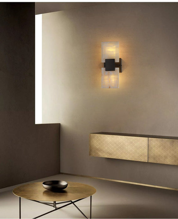 Strata Shift Alabaster Wall Lamp Vakkerlight
