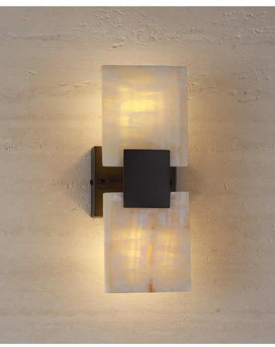 Strata Shift Alabaster Wall Lamp Vakkerlight