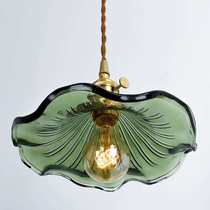 Stylish Hibiscus Flower Glass Pendant Light