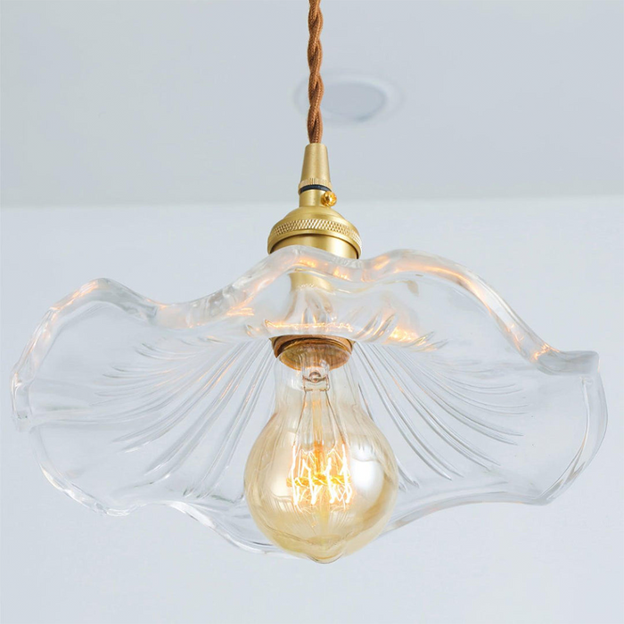 Stylish Hibiscus Flower Glass Pendant Light