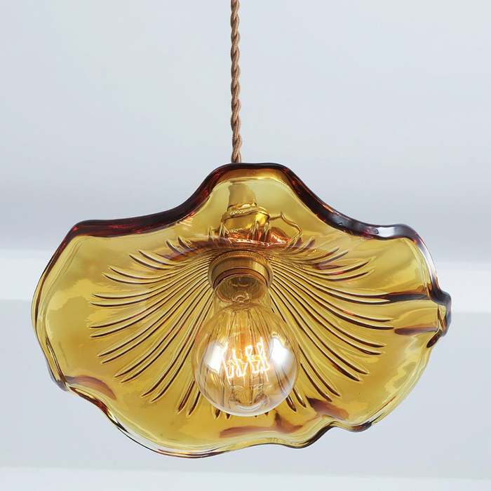 Stylish Hibiscus Flower Glass Pendant Light