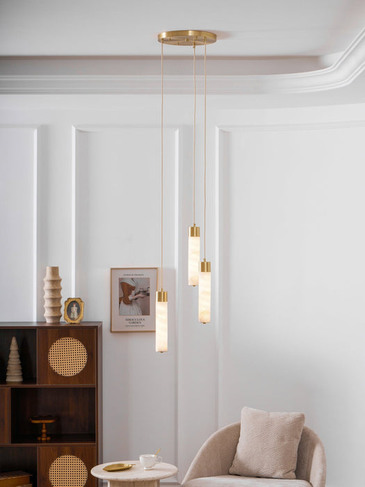 Alabaster Tala Brass Pendant Lamp Vakkerlight