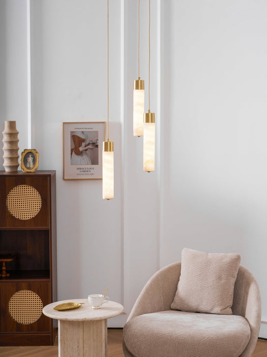 Alabaster Tala Brass Pendant Lamp Vakkerlight