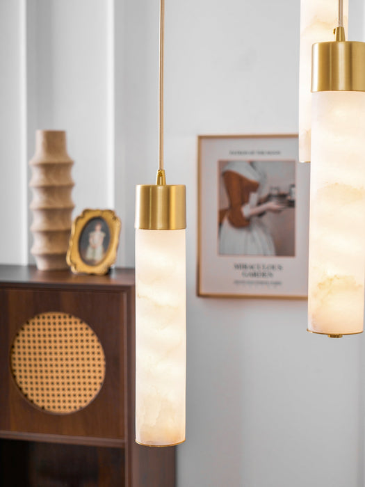 Alabaster Tala Brass Pendant Lamp Vakkerlight