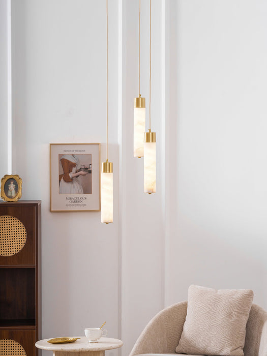 Alabaster Tala Brass Pendant Lamp Vakkerlight