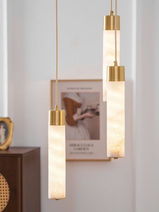 Alabaster Tala Brass Pendant Lamp Vakkerlight