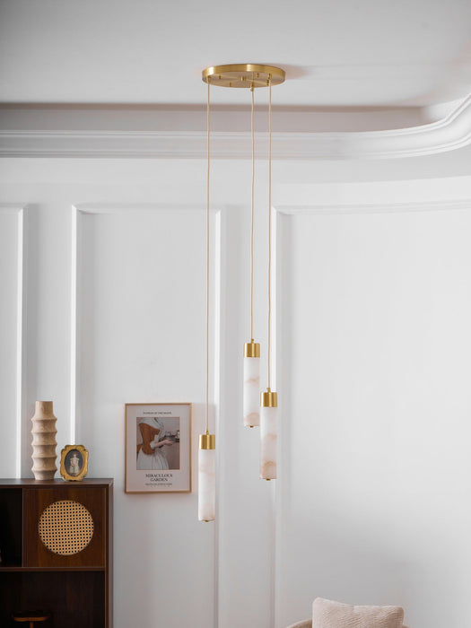 Alabaster Tala Brass Pendant Lamp Vakkerlight