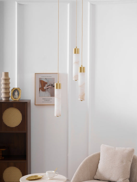Alabaster Tala Brass Pendant Lamp Vakkerlight