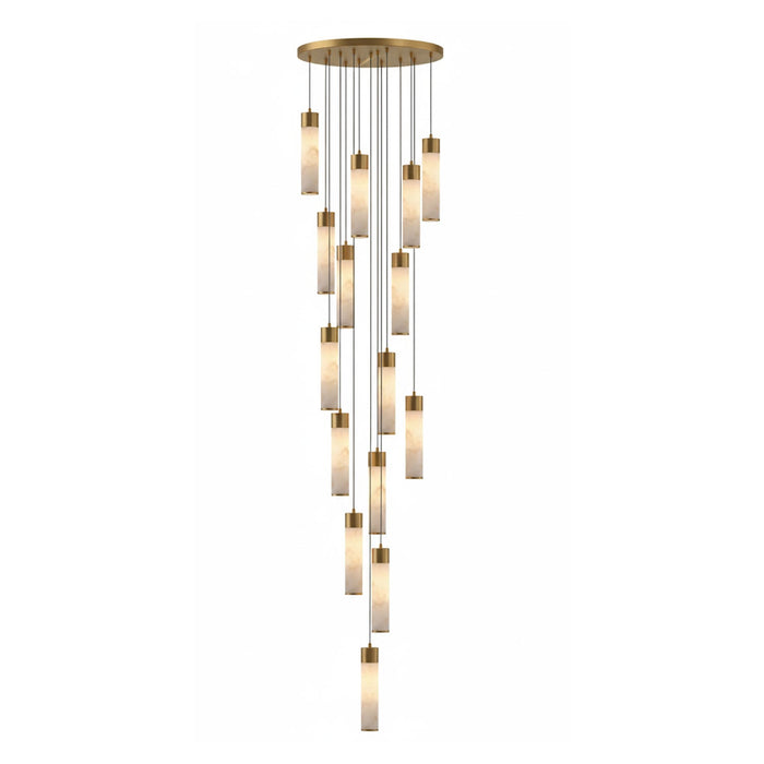 Alabaster Tala Brass Pendant Lamp Vakkerlight