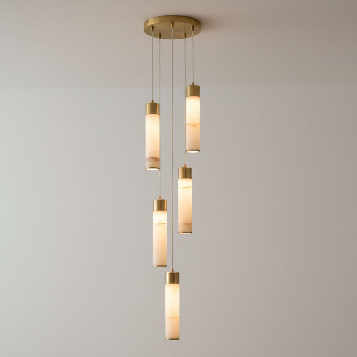 Alabaster Tala Brass Pendant Lamp Vakkerlight