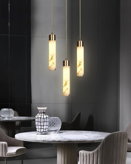 Alabaster Tala Brass Pendant Lamp Vakkerlight