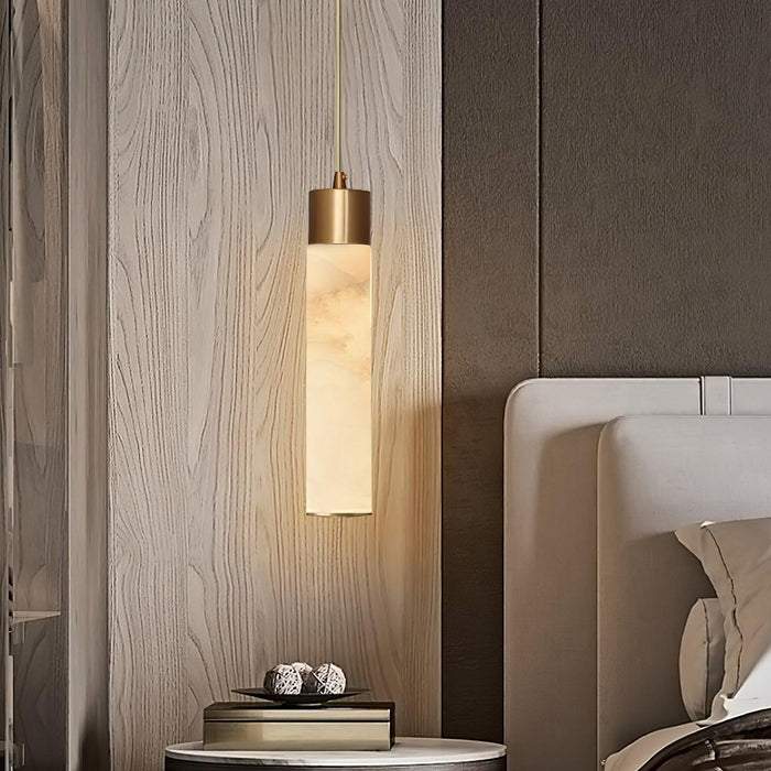 Alabaster Tala Brass Pendant Lamp Vakkerlight