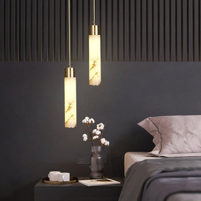 Alabaster Tala Brass Pendant Lamp Vakkerlight