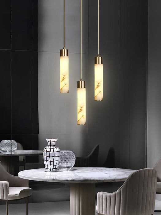 Alabaster Tala Brass Pendant Lamp Vakkerlight