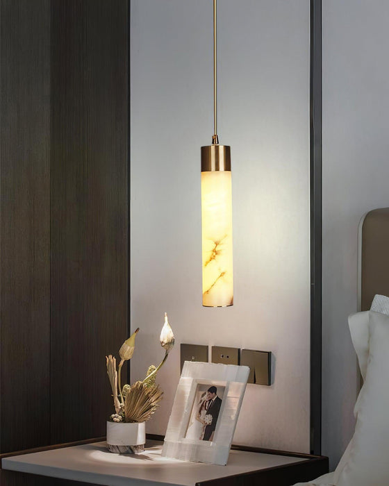 Alabaster Tala Brass Pendant Lamp Vakkerlight