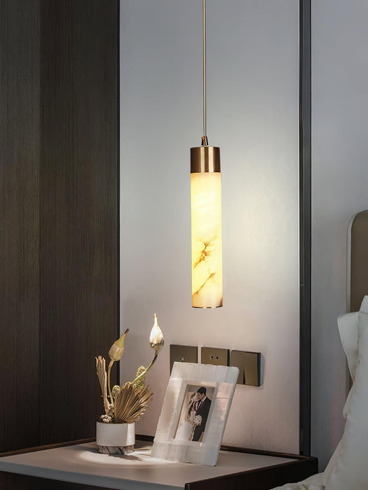 Alabaster Tala Brass Pendant Lamp Vakkerlight