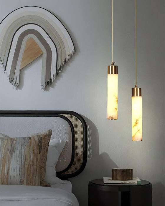 Alabaster Tala Brass Pendant Lamp Vakkerlight