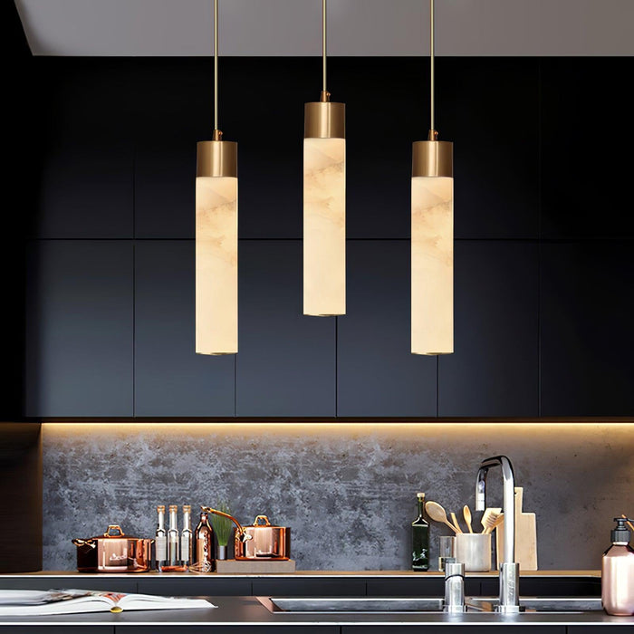 Alabaster Tala Brass Pendant Lamp Vakkerlight