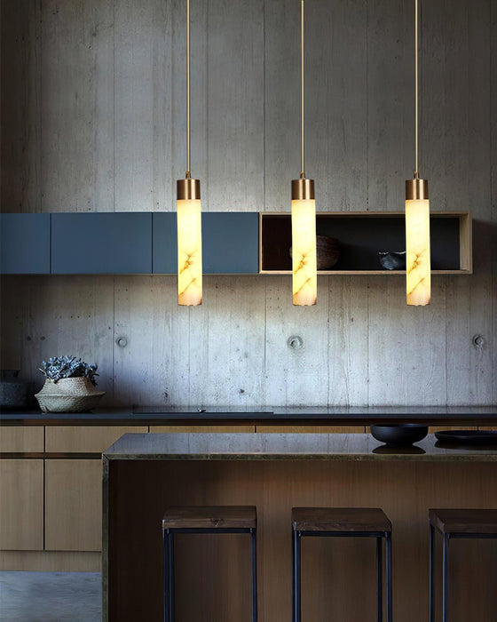 Alabaster Tala Brass Pendant Lamp Vakkerlight
