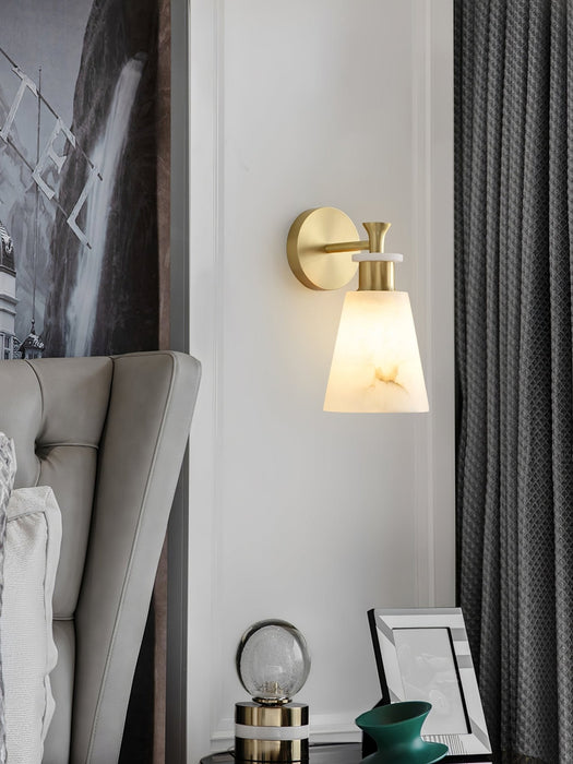 Tapered Alabaster Wall Sconce Vakkerlight