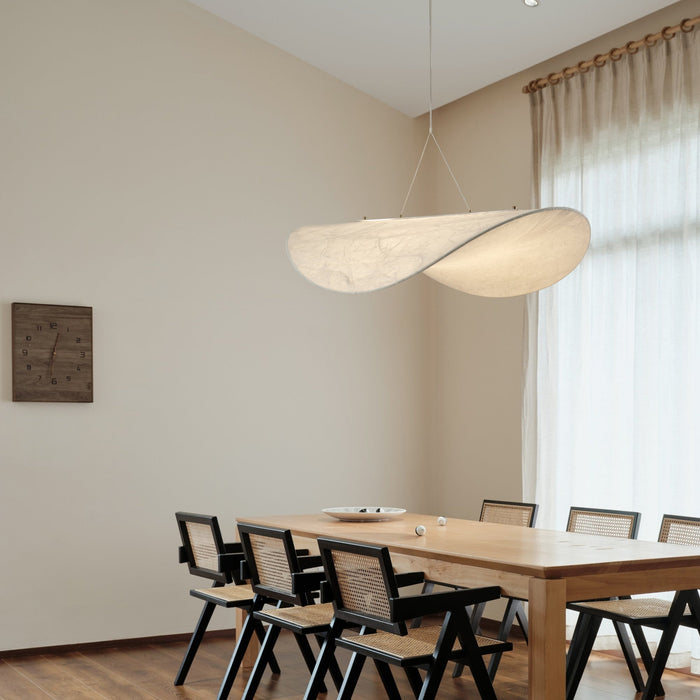 Tense Silk Pendant Light