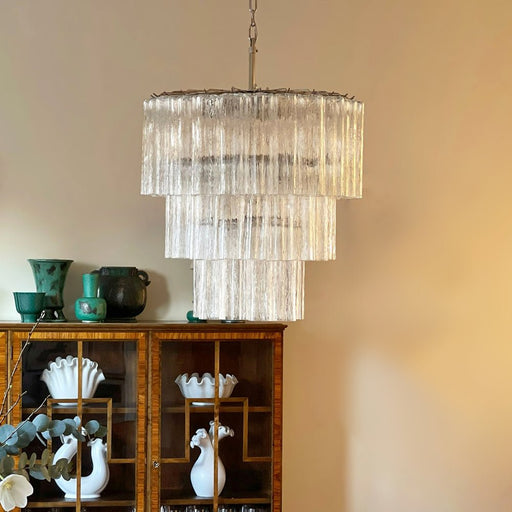 Tiered Tube Glass Chandelier Vakkerlight