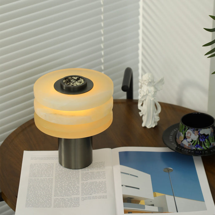 Tiered Obelisk Alabaster Table Lamp Vakkerlight