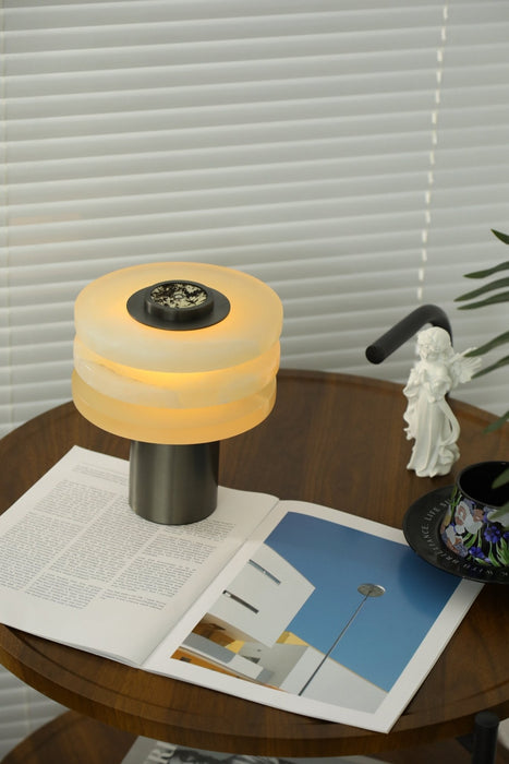 Tiered Obelisk Alabaster Table Lamp Vakkerlight