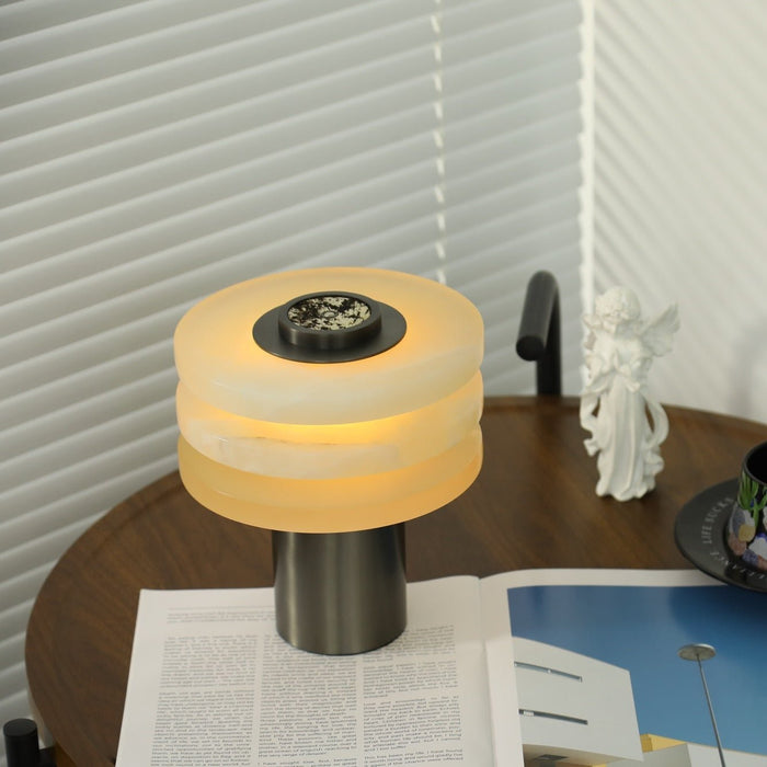 Tiered Obelisk Alabaster Table Lamp Vakkerlight