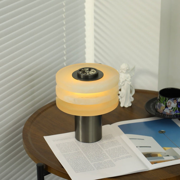 Tiered Obelisk Alabaster Table Lamp Vakkerlight
